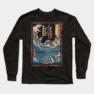 Rough Seas at the Whirlpools of Awa Long Sleeve T-Shirt